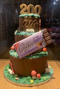 Cailler's 200th Anniversary chocolate cake